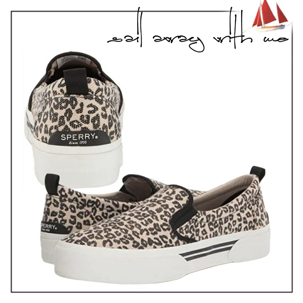 Sperry Leopard Slip Ons Women's Wave Canvas Sneaker ๐ NWT Last Pair - Picture 14 of 16